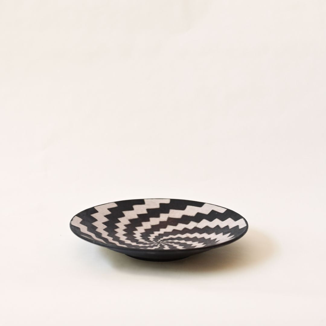 Geometric Swirl Ceramic Platter
