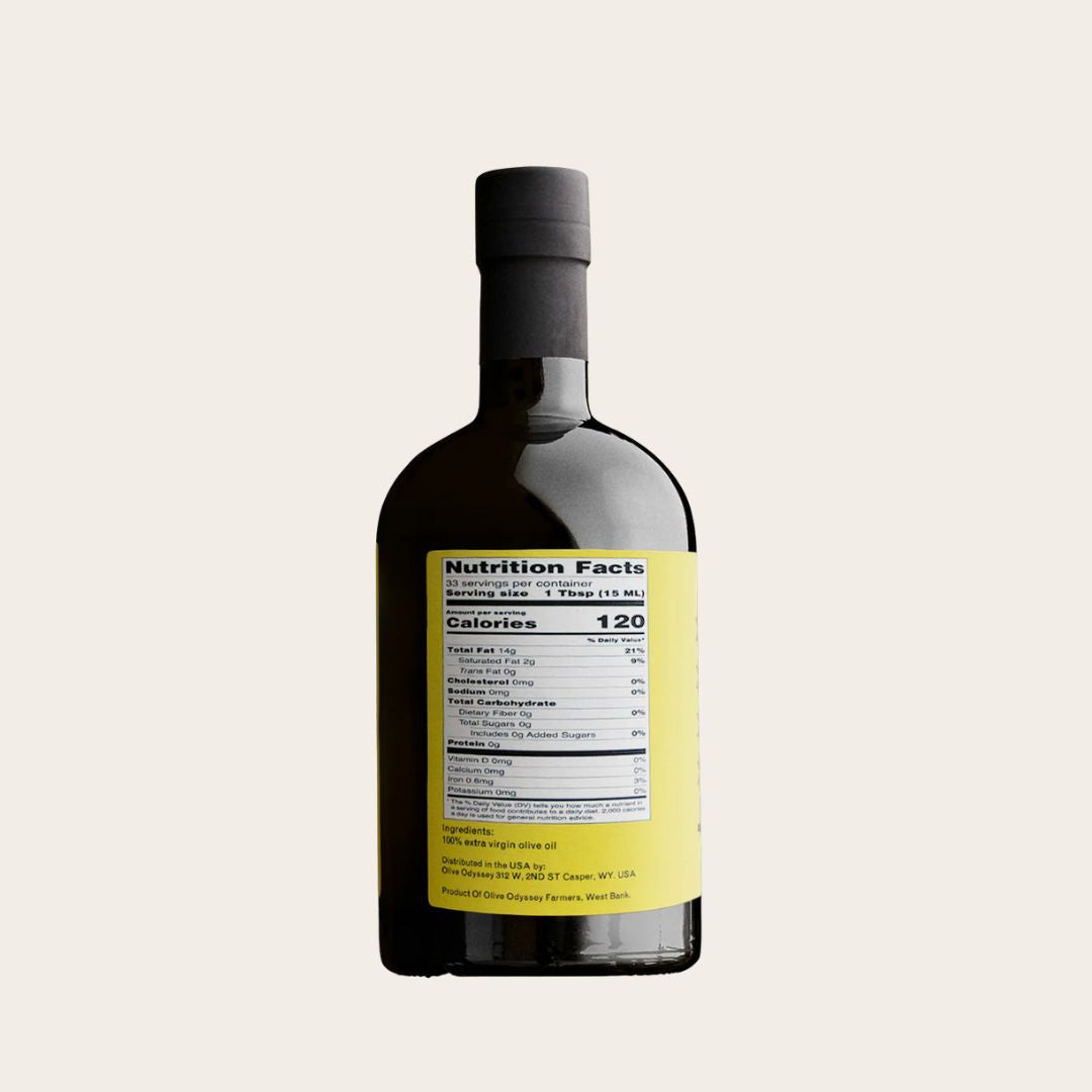 Jerusalem Nabali Cold Pressed Olive Oil, 500ml by Olive Odyssey – lifestyle view