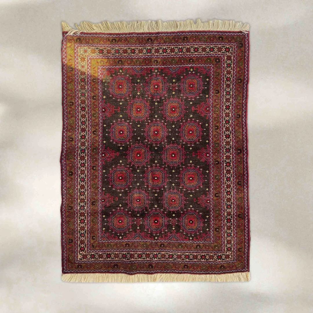 Vintage Afghan Turkmen Rug