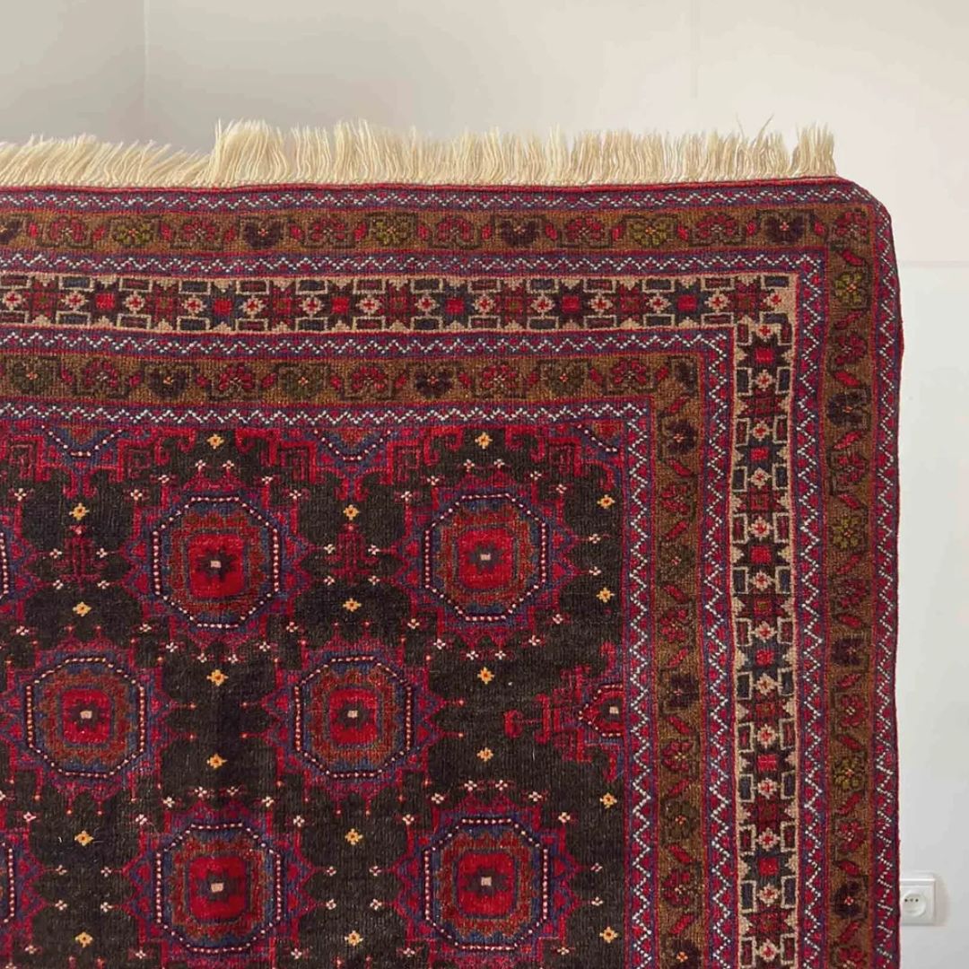 Vintage Afghan Turkmen Rug