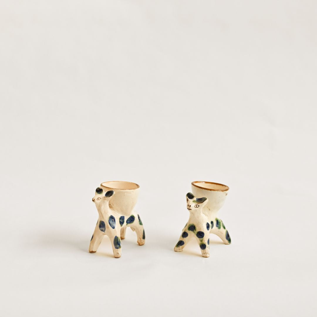 Salt &amp; Pepper Pinch Pots - Ceramic Goats