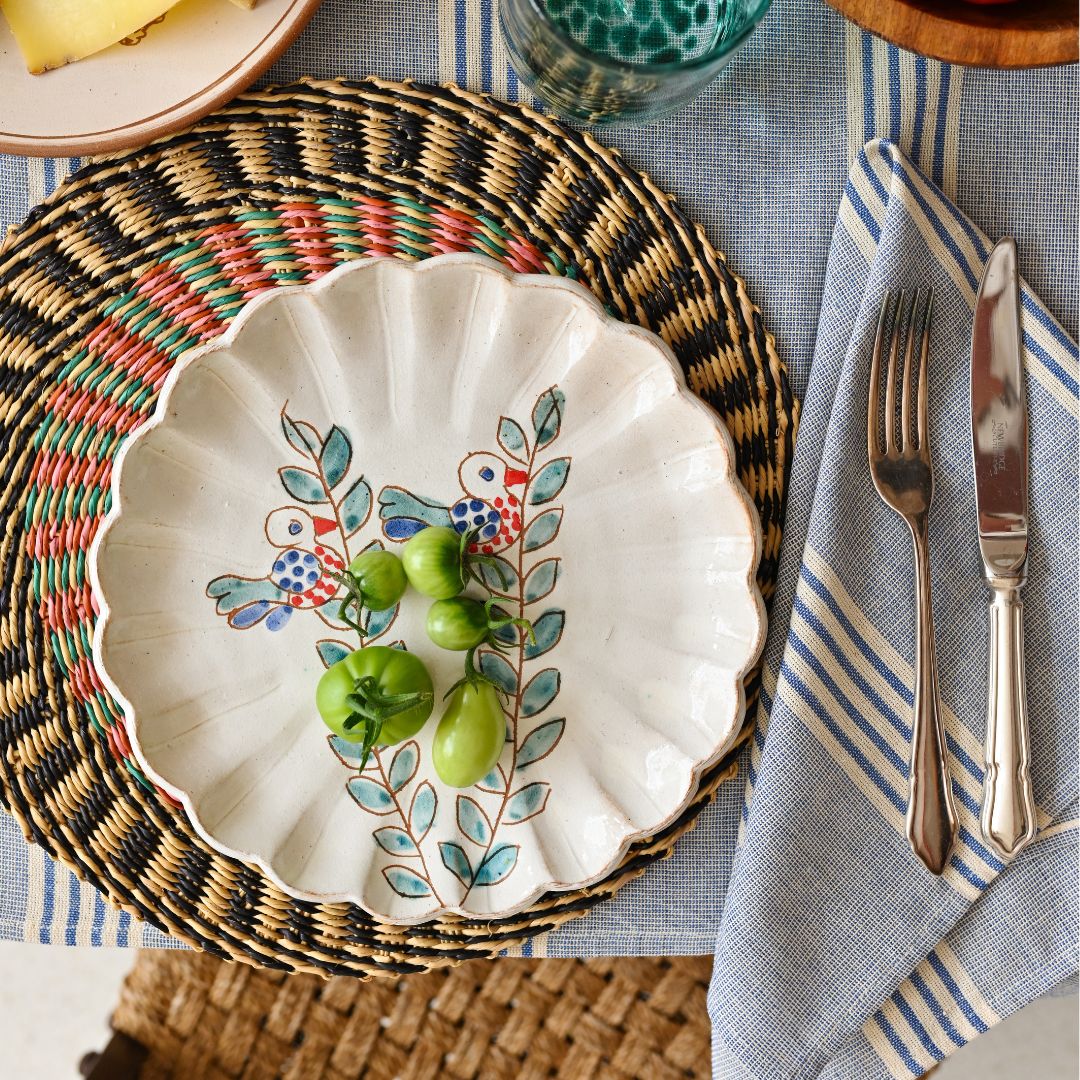 Handwoven Cotton Stripe Napkins - Set of 4