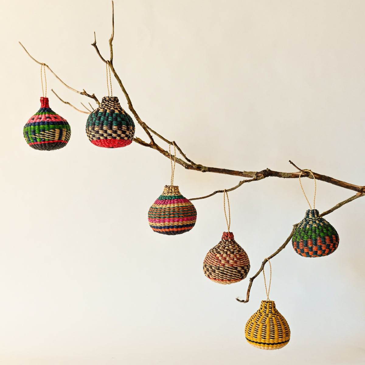 Handwoven Baubles - Set of 6