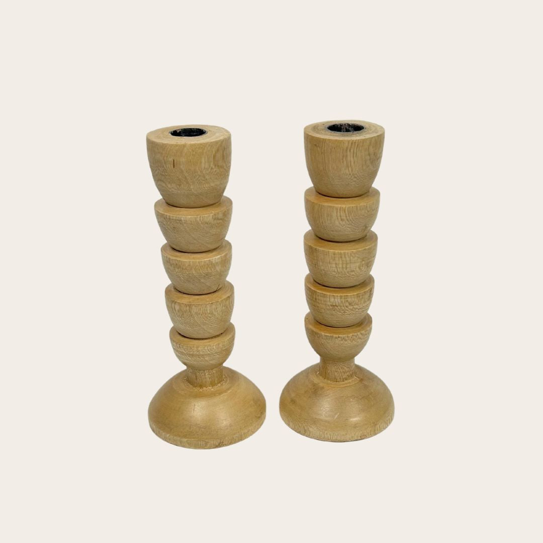 Jacaranda Zig Zag Candleholder - Pair