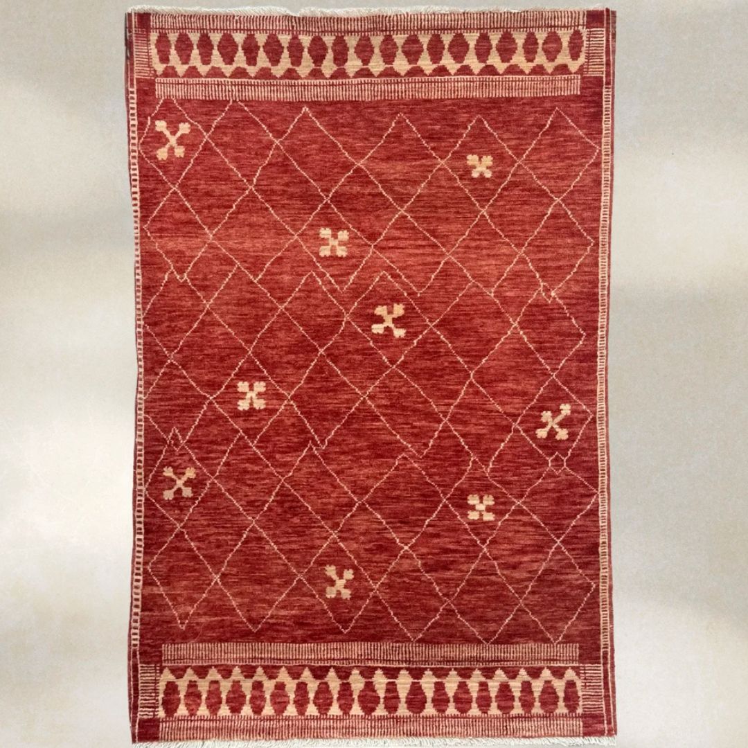 Handwoven Wool Rug, Made in Afghanistan