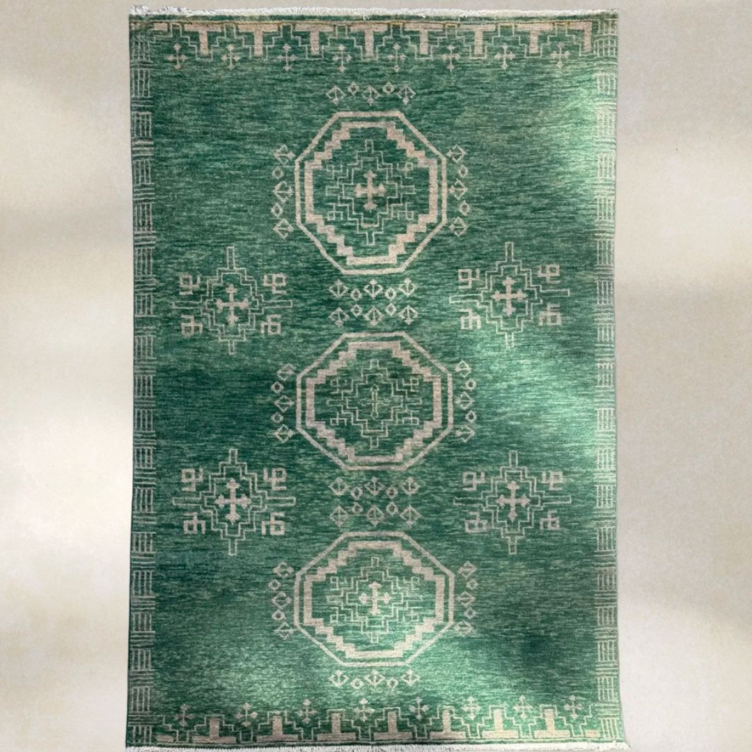 Handwoven Panaa Wool Rug, Made in Afghanistan