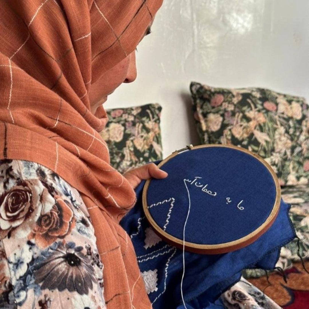 (Pre- Order) Hand Embroidered Hopeful Shirt, Long Sleeve