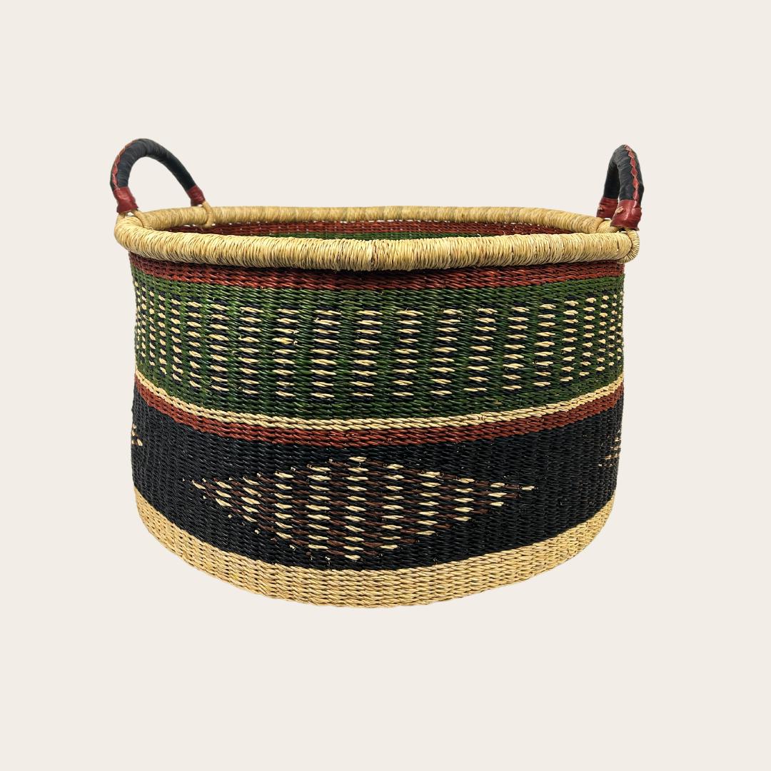 Storage Basket with Handles - Handwoven in Ghana - Large