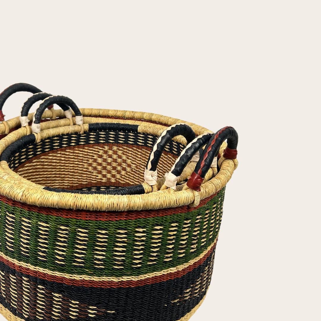 Storage Basket with Handles - Handwoven in Ghana - Large