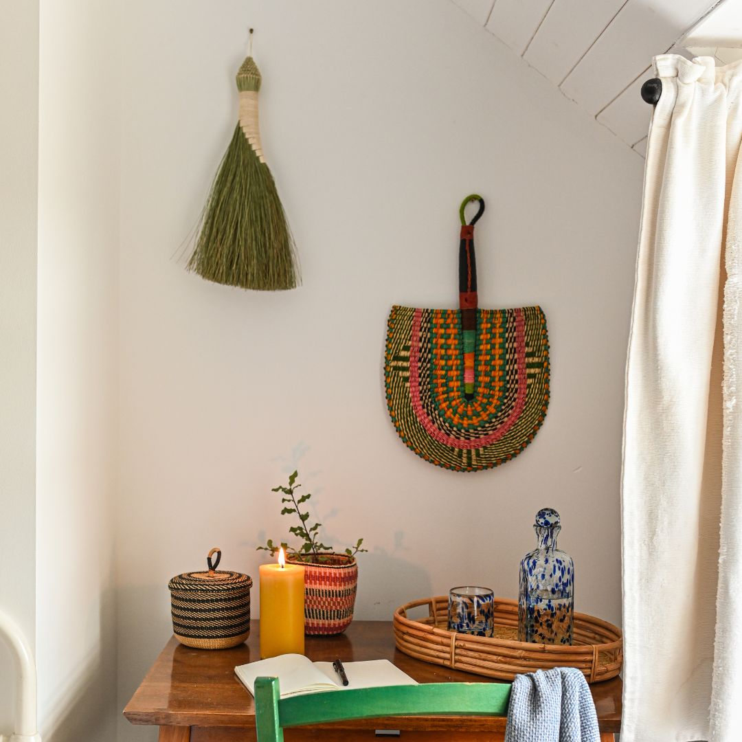 Traditional Bolga Handwoven Fan / Wall Hanging