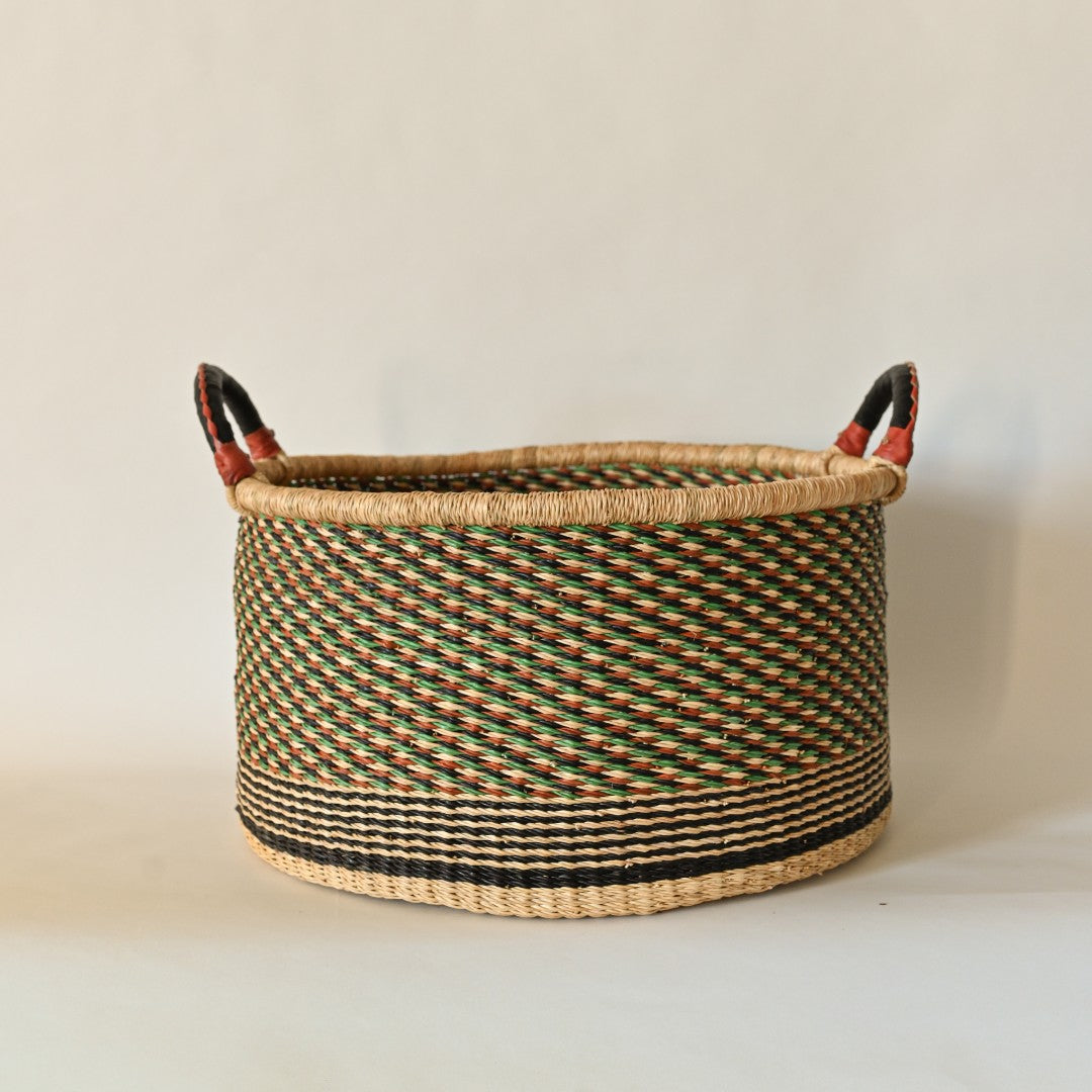 Storage Basket with Handles - Handwoven in Ghana - Large