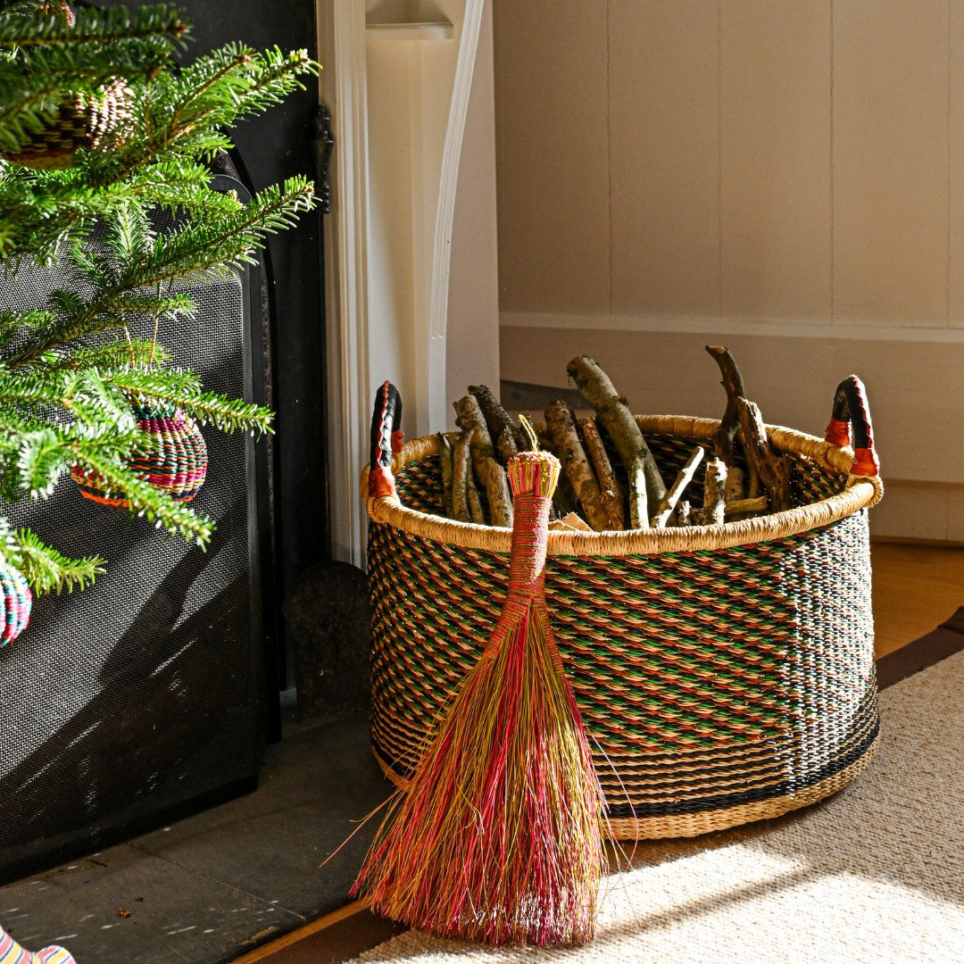Storage Basket with Handles - Handwoven in Ghana - Large
