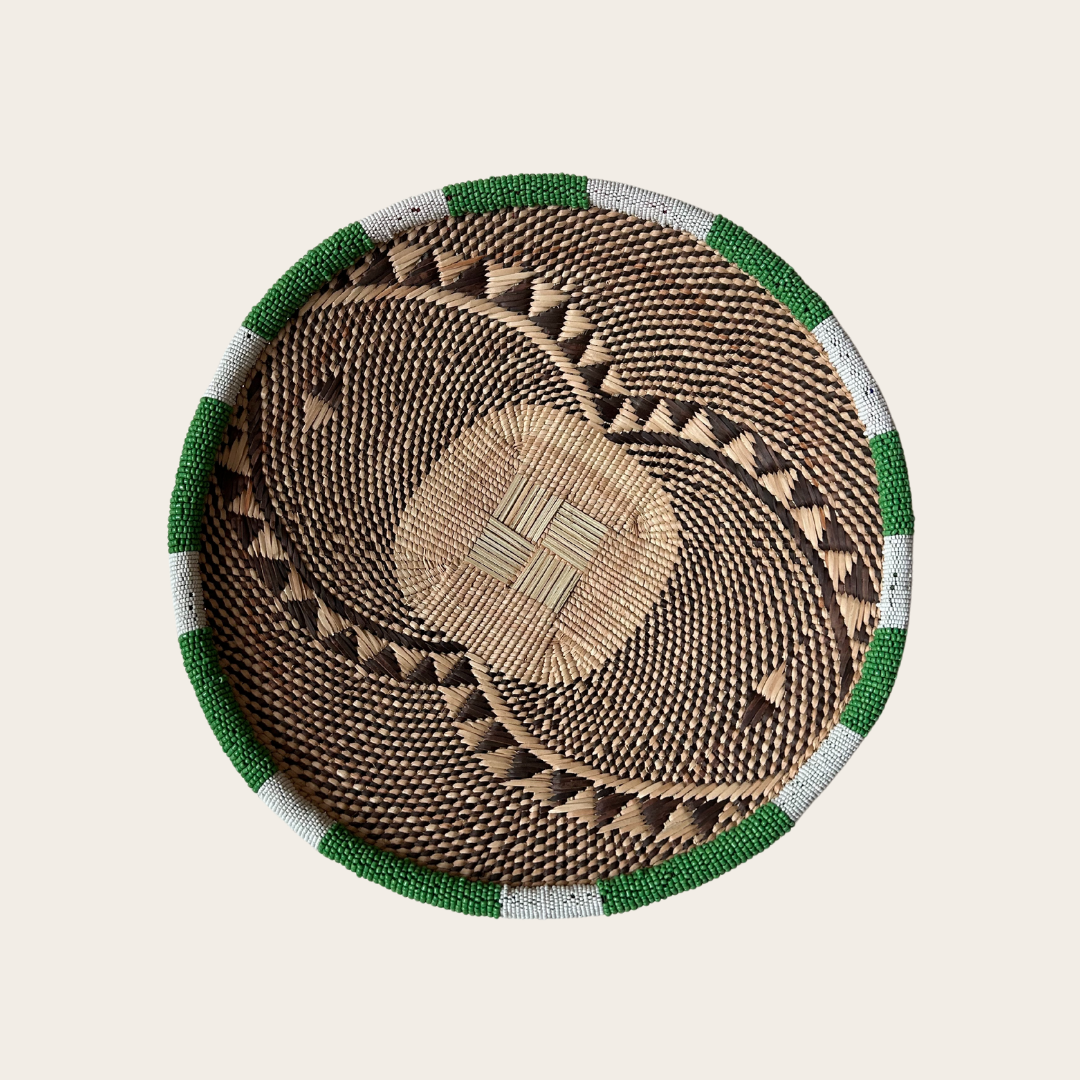 Beaded Binga Basket Wall Hanging