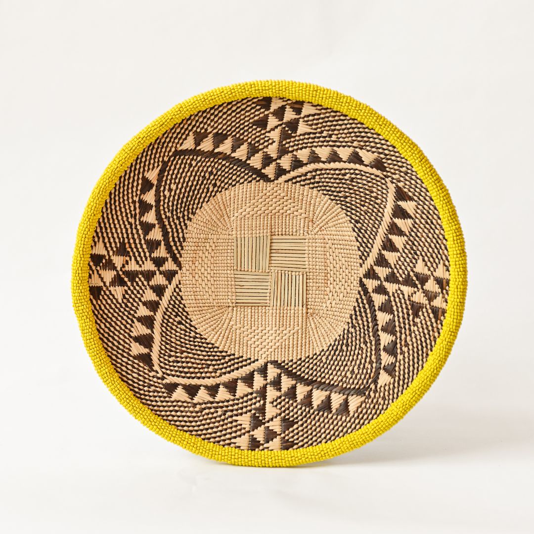 Beaded Binga Basket Wall Hanging