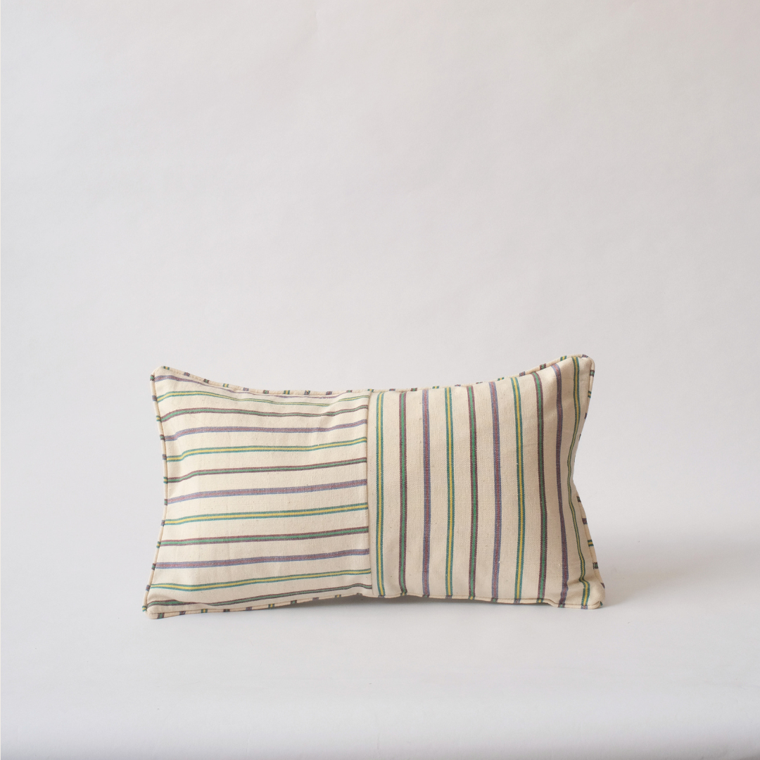 Rectangular Stripe Cushion, , Handwoven Organic Cotton
