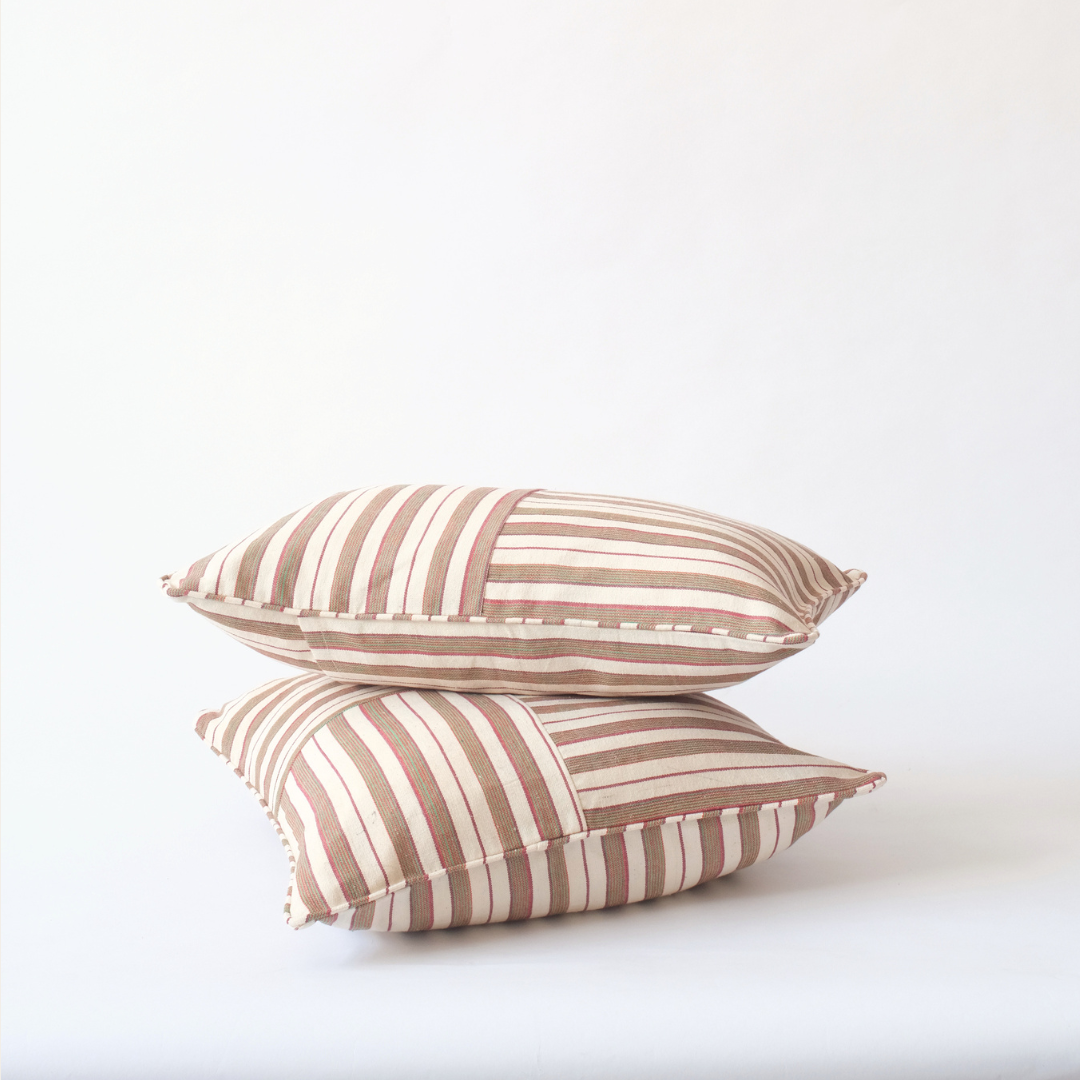 Rectangular Stripe Cushion, , Handwoven Organic Cotton