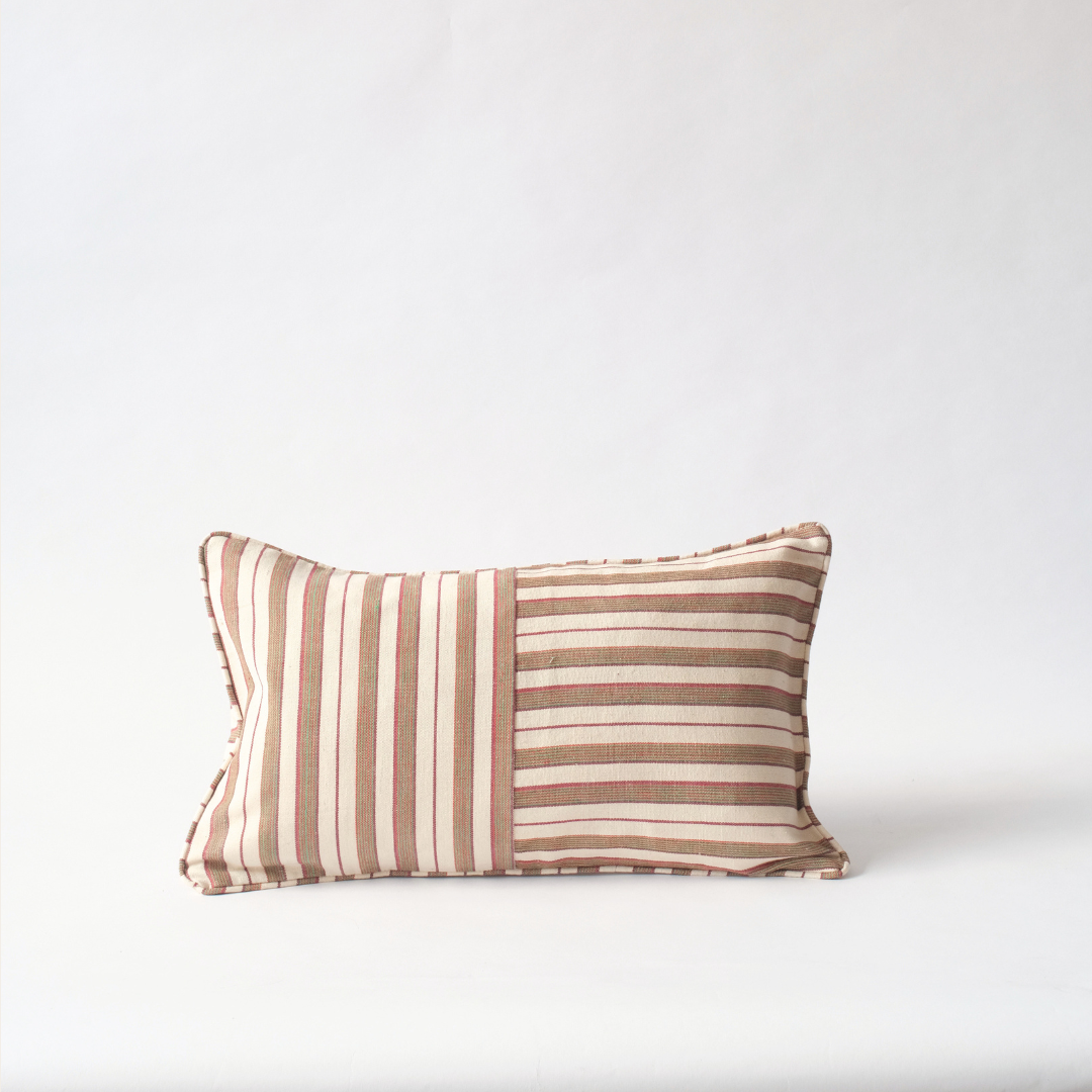 Rectangular Stripe Cushion, , Handwoven Organic Cotton