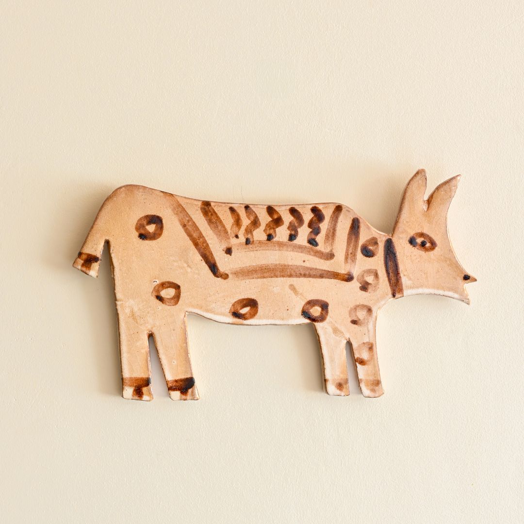 Cow Ceramic Wall Art