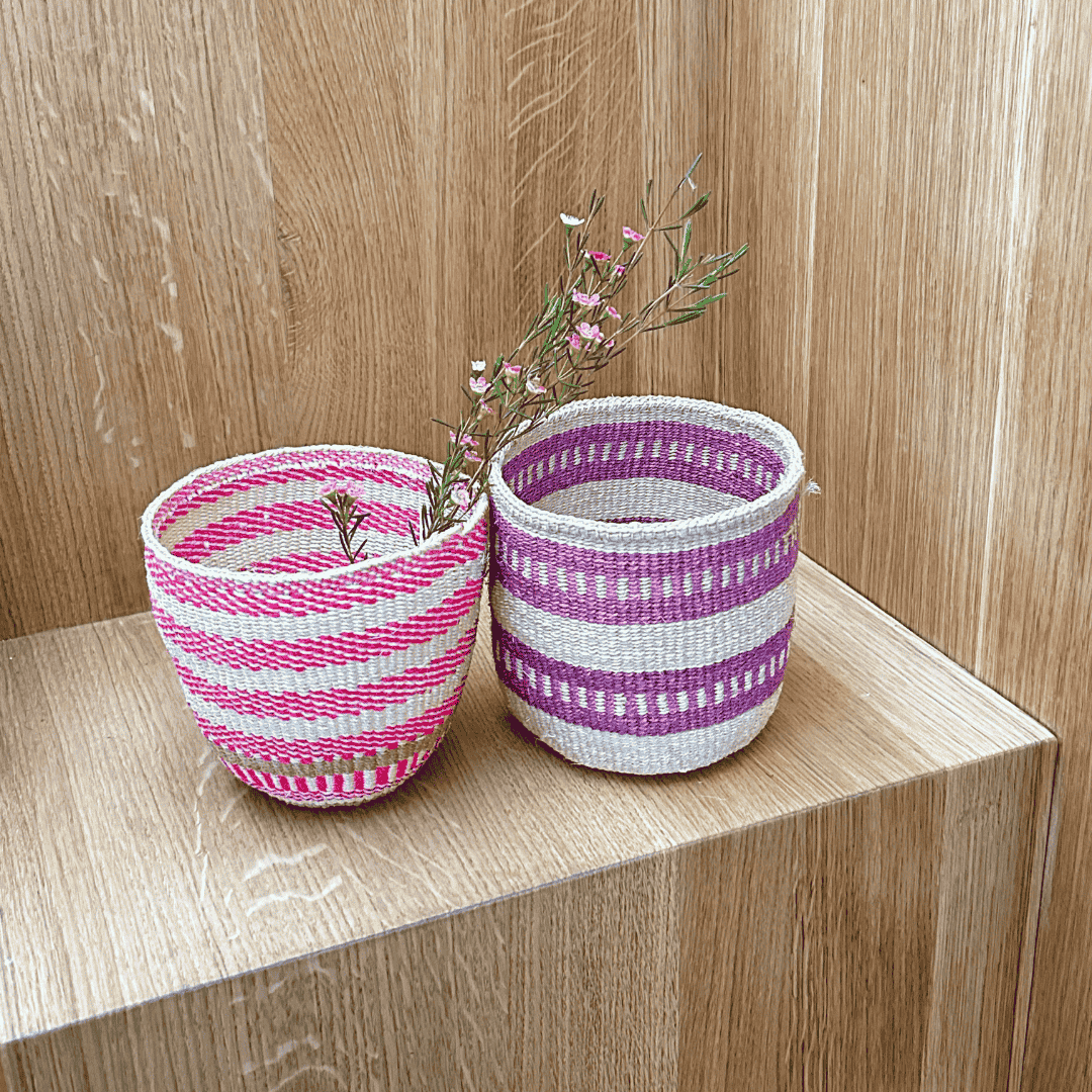 Fineweave Handwoven Sisal Grass Storage Basket