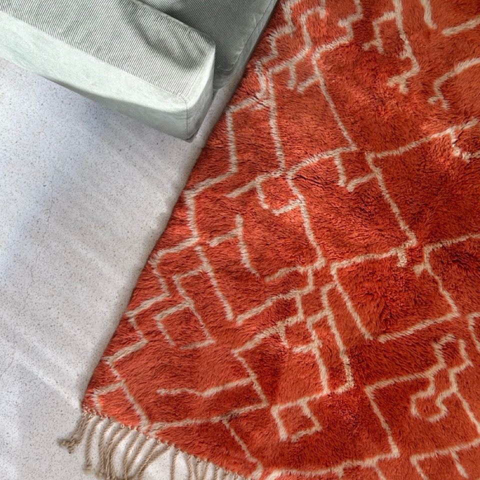 Orange Berber Rug