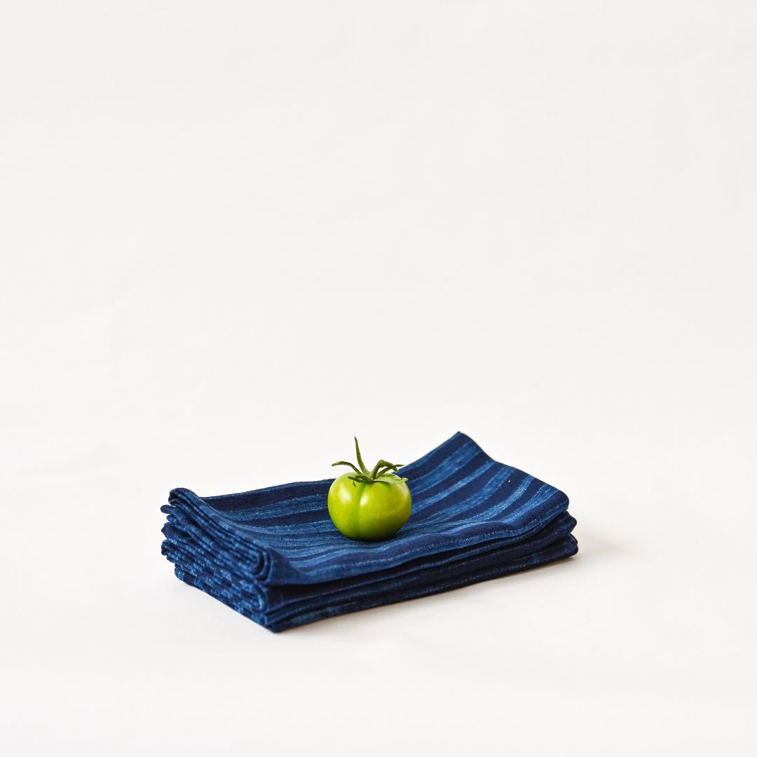 Handwoven Indigo Stripe Napkins
