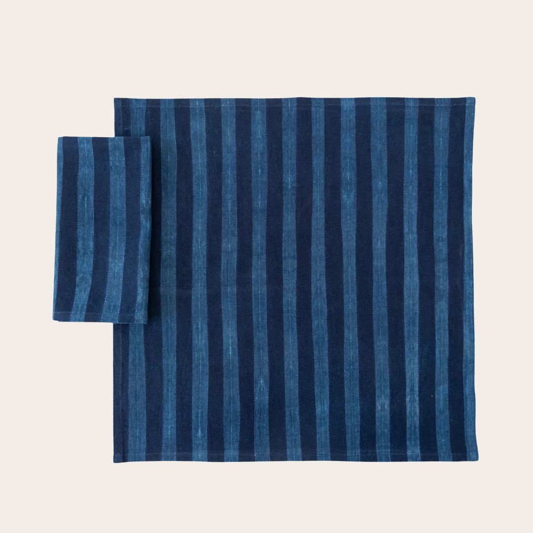 Handwoven Indigo Stripe Napkins