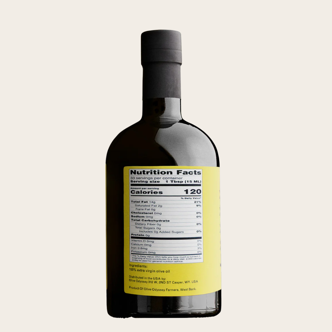 Jerusalem Nabali Cold Pressed Olive Oil, 500ml