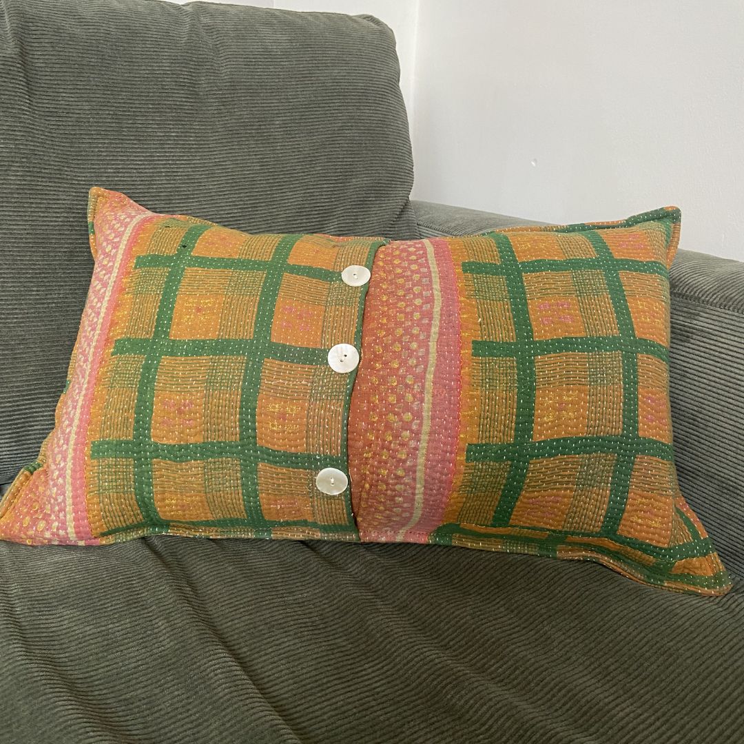 Kantha Quilted Cushion