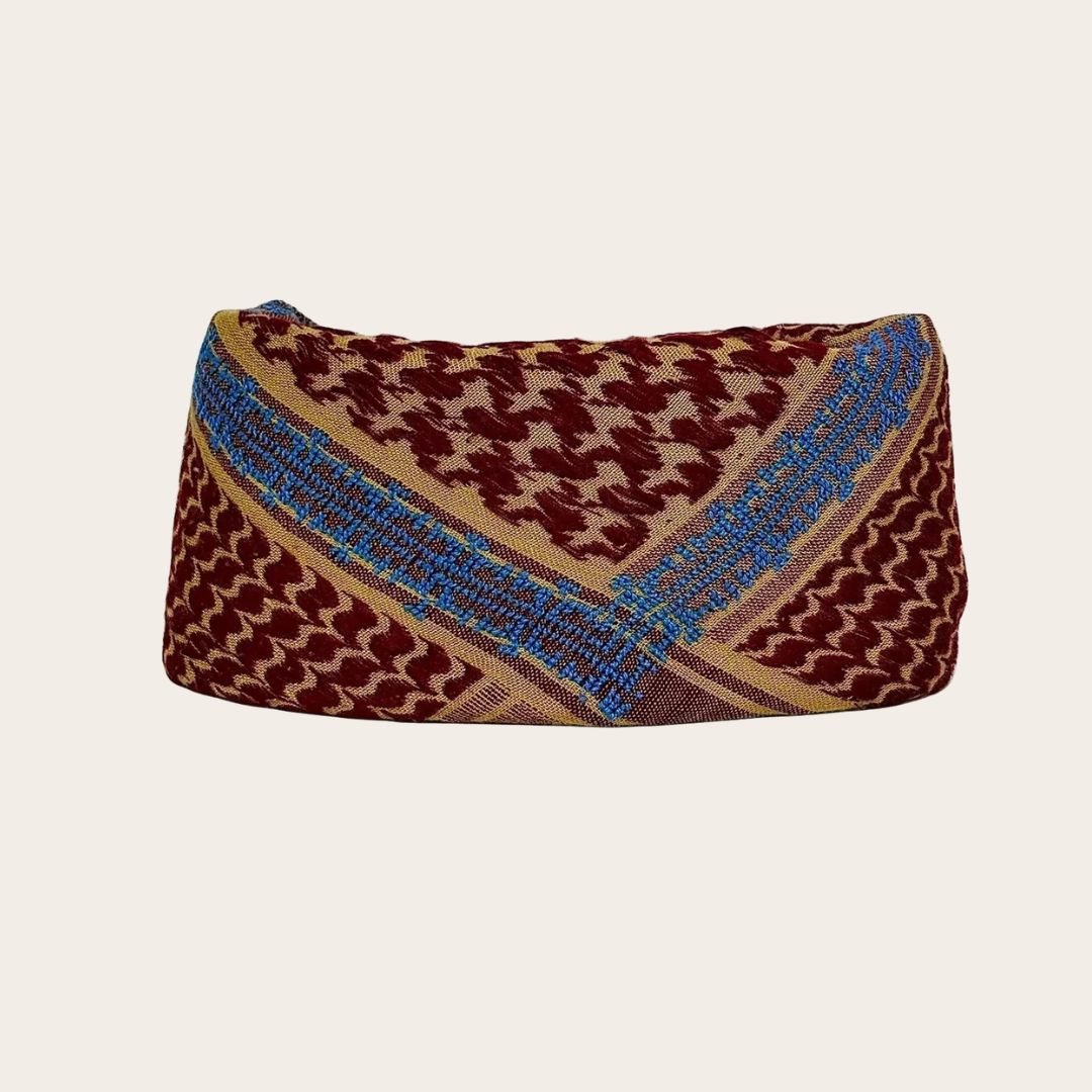 Hand Embroidered Keffiyeh Cotton Scarf