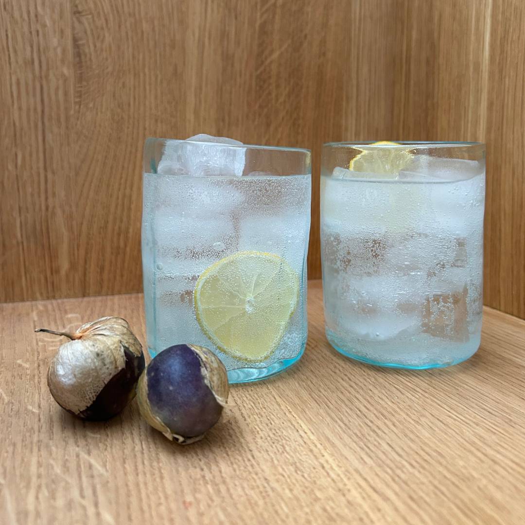 Recycled Blown Glass Tumbler - Clear Optic - Set of 4