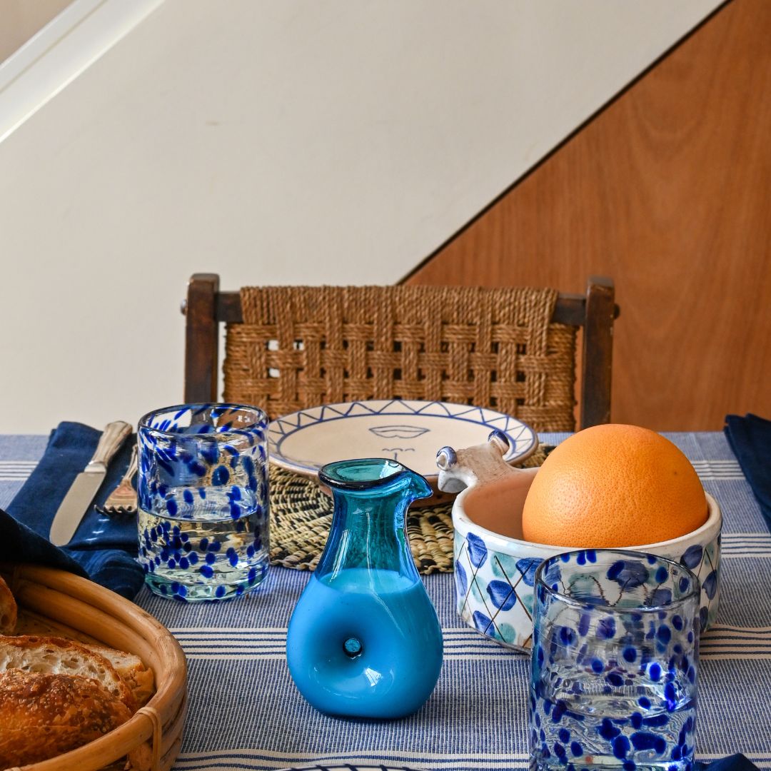 Pinch Handle Milk Jug - Recycled Glass