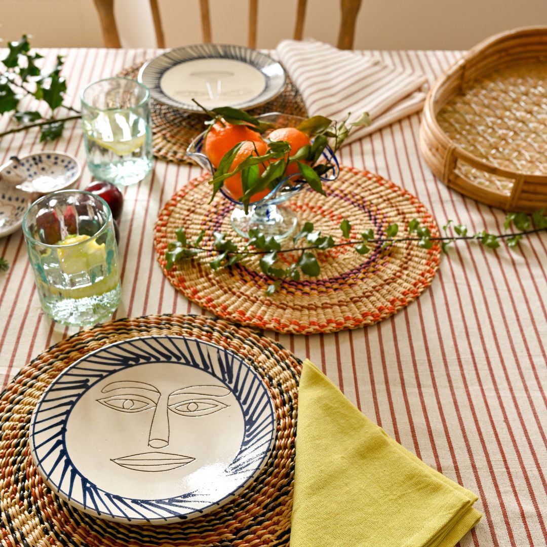 Recycled Glass Spotted Dessert Bowl