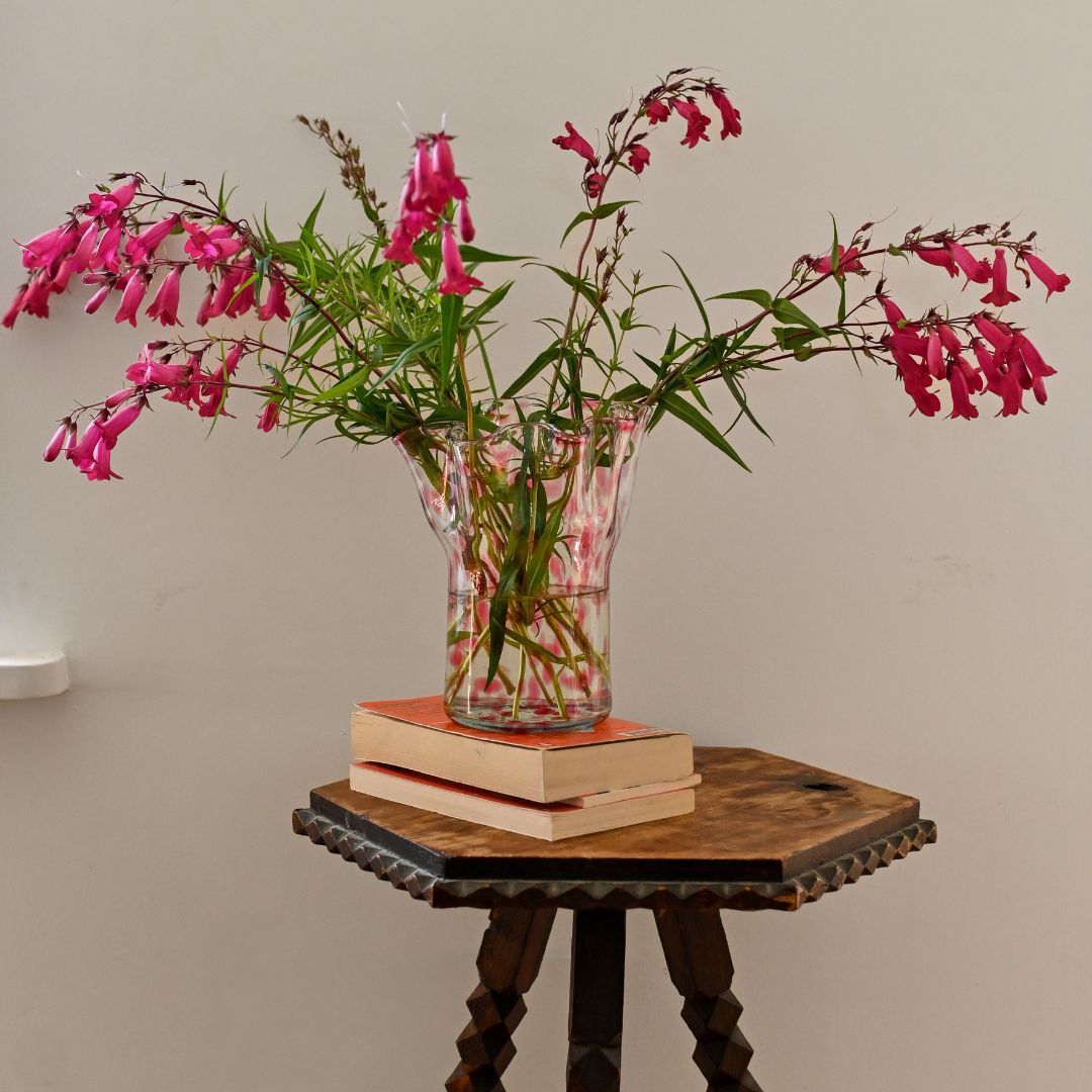 Recycled Glass Wavy Vase