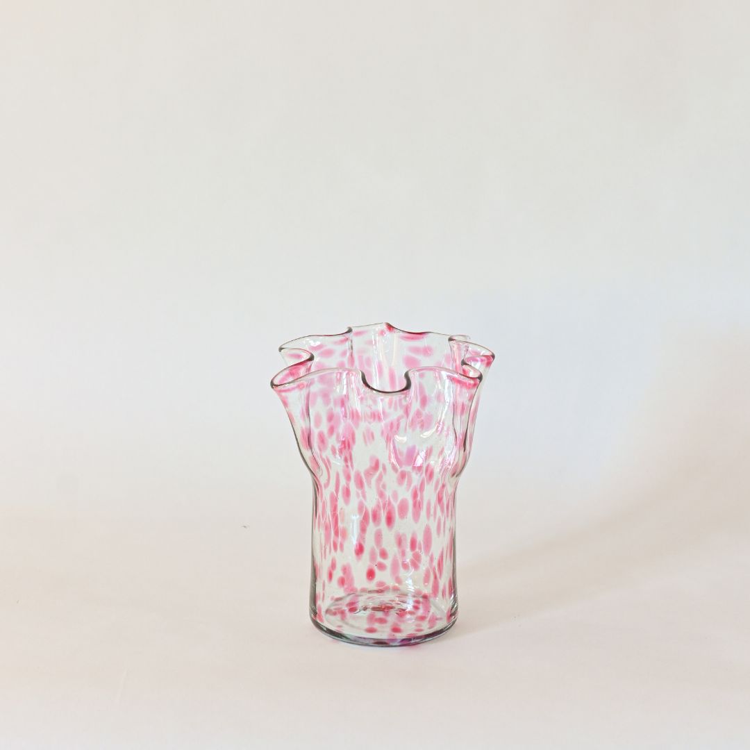 Recycled Glass Wavy Vase