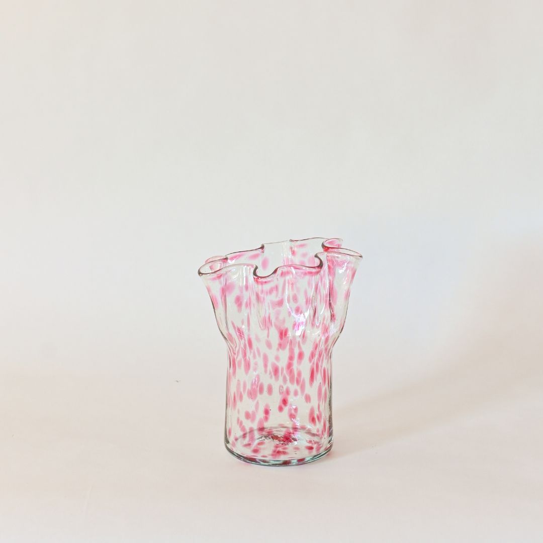 Recycled Glass Wavy Vase