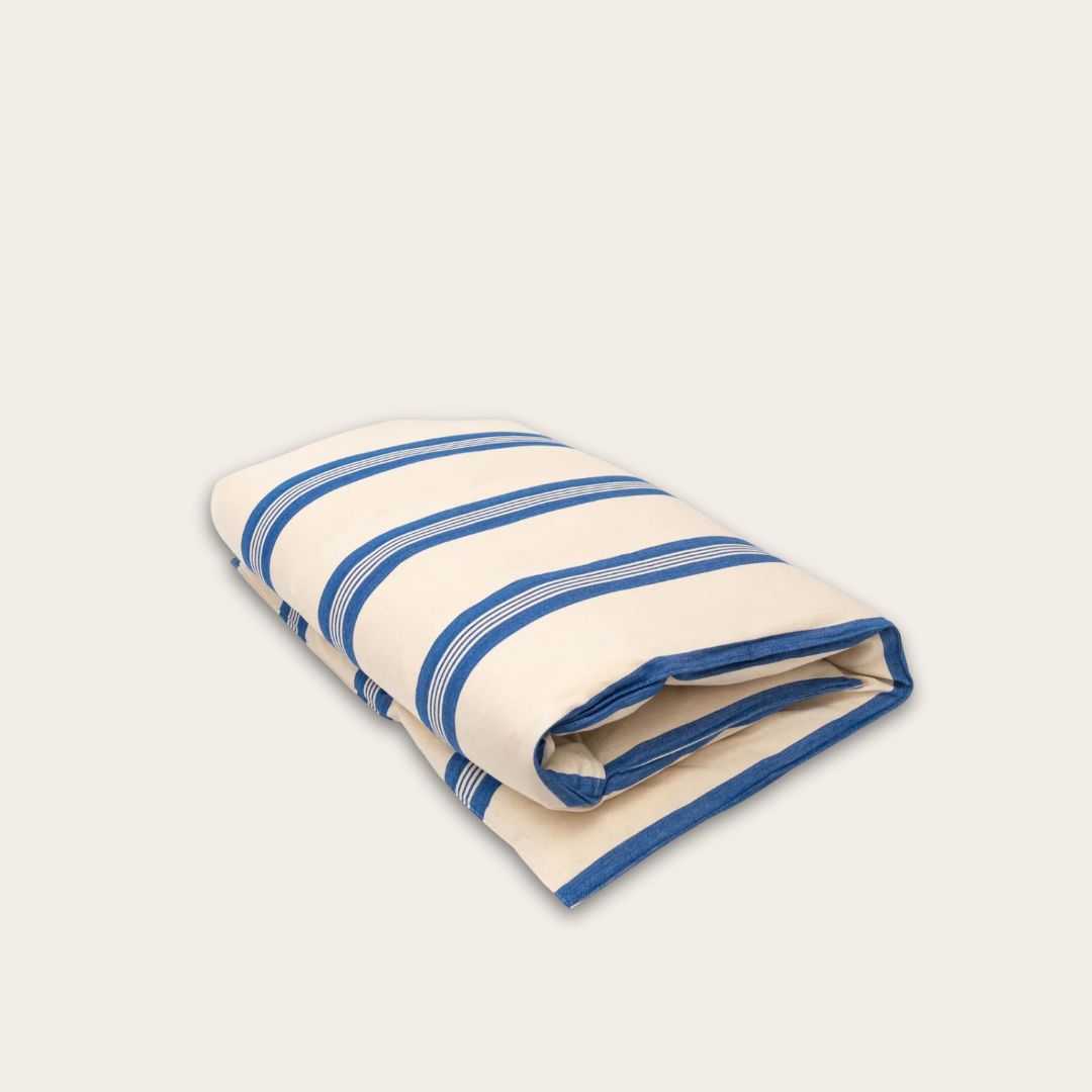 Handwoven Cotton Mattress Filled with Natural Fibres, Removable Cover