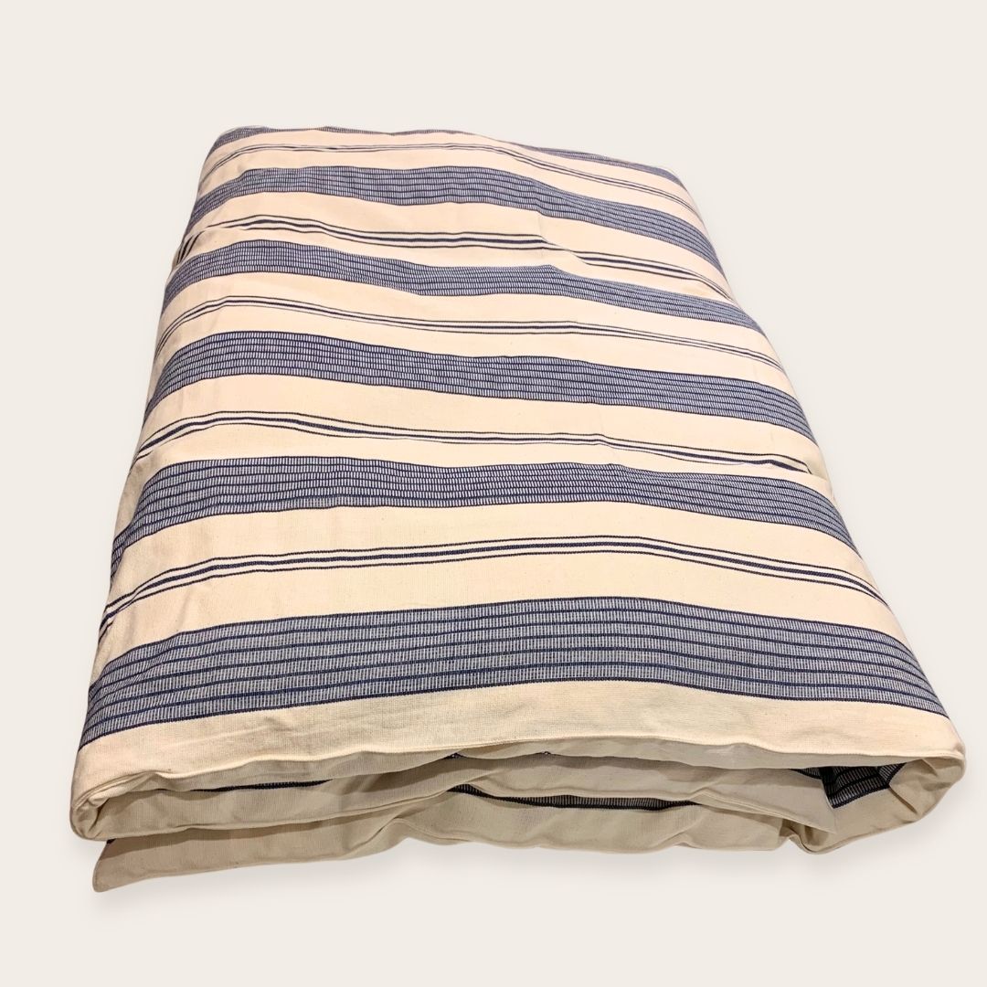 Handwoven Cotton Mattress Filled with Natural Fibres, Removable Cover