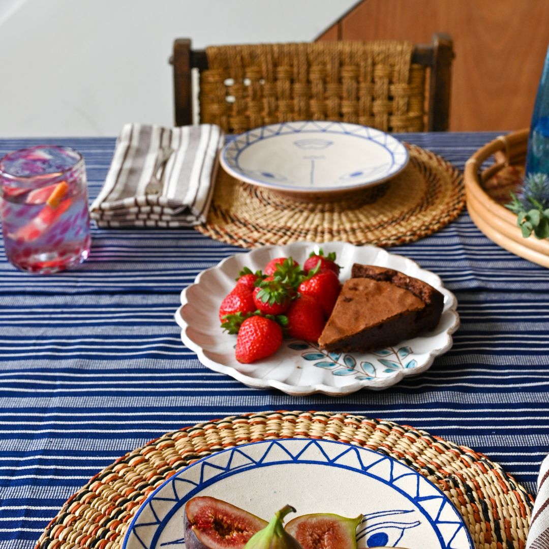 Handwoven Stripe Tablecloth