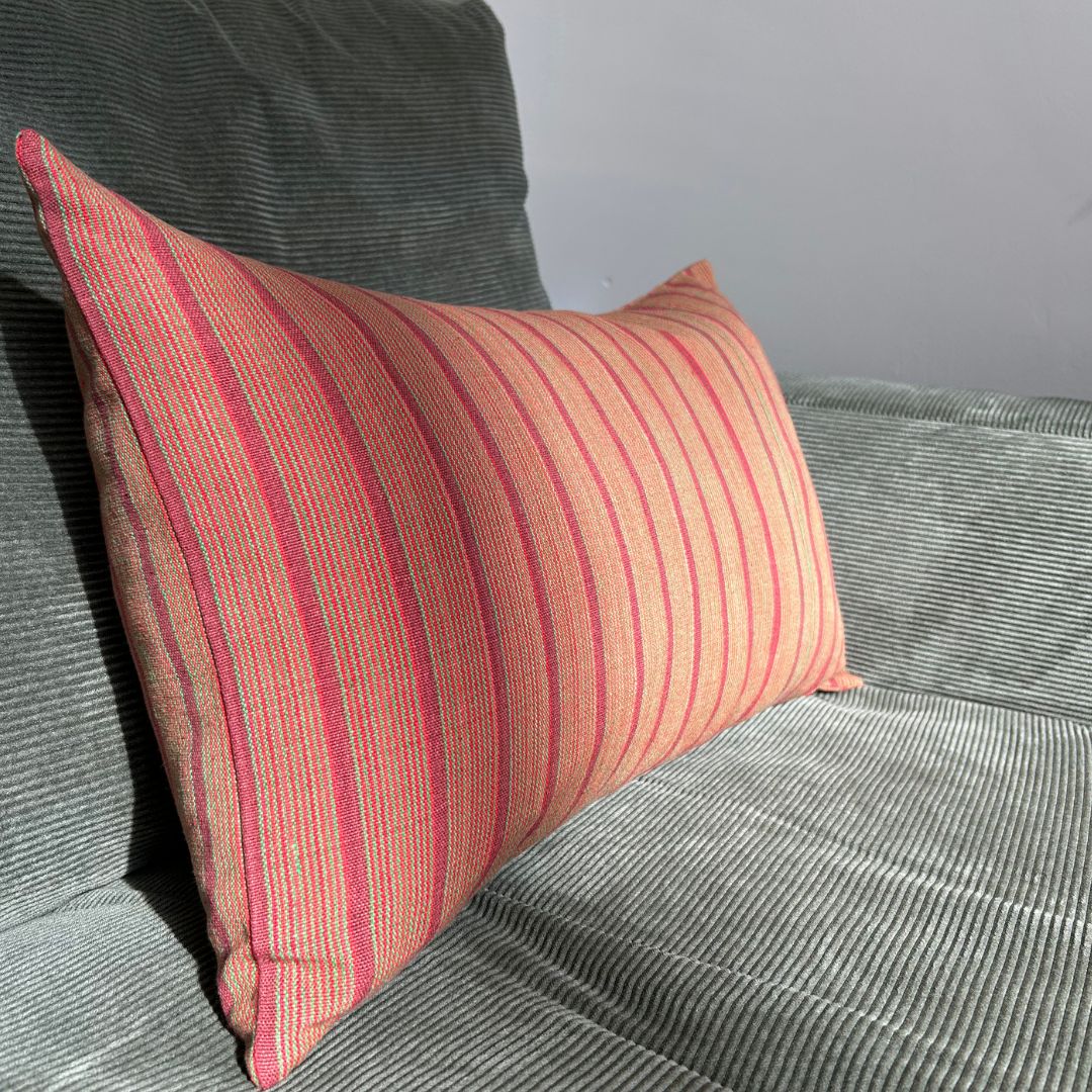 Burkina Faso Stripes Handwoven Cotton Cushion Cover - Rectangle