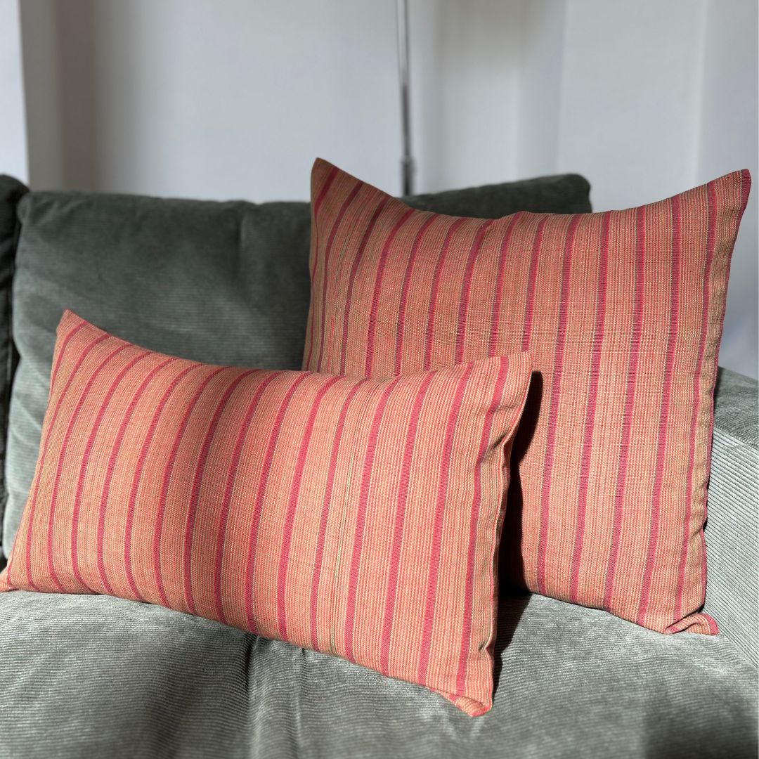 Burkina Faso Stripes Handwoven Cotton Cushion Cover - Square
