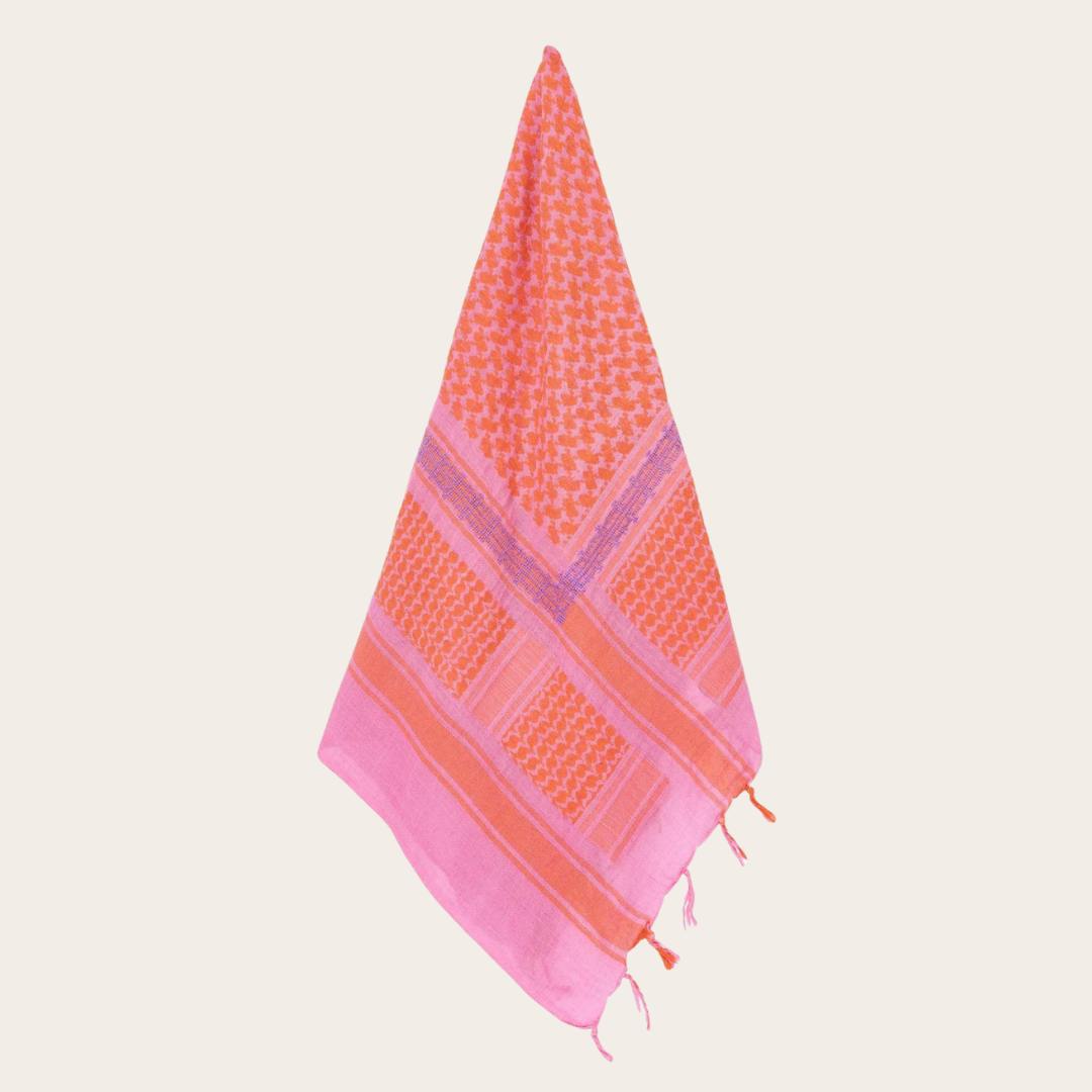 Hand Embroidered Keffiyeh Cotton Scarf