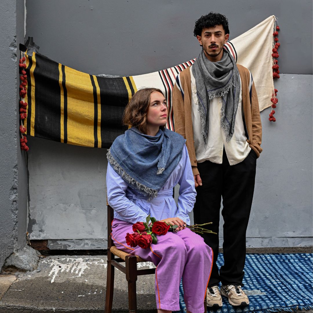 Hand Embroidered Linen Shawl