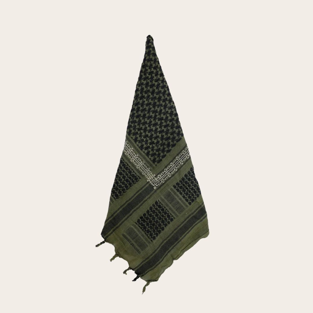 Hand Embroidered Keffiyeh Cotton Scarf