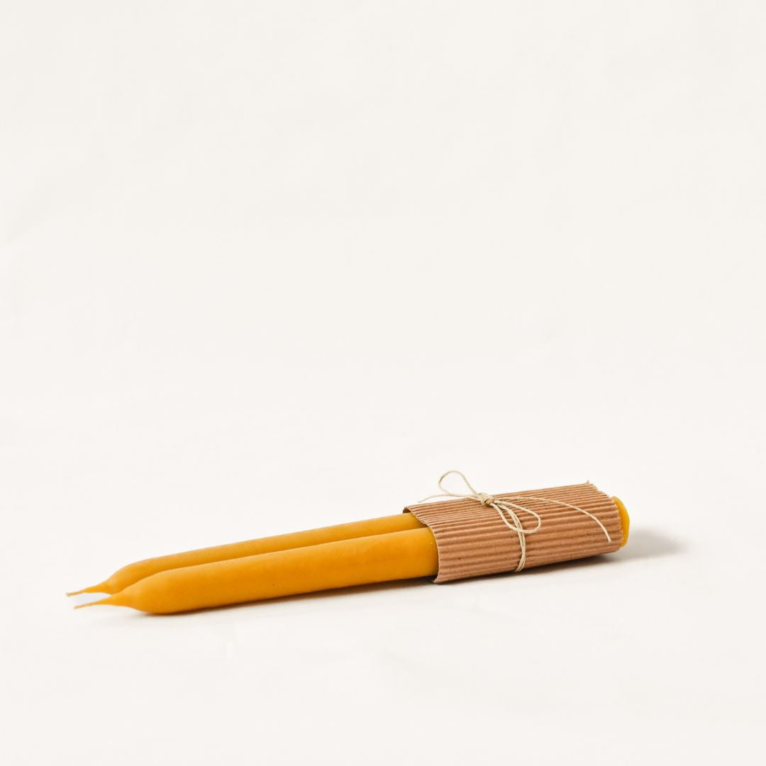 100% Beeswax Hand Dipped Taper Candles