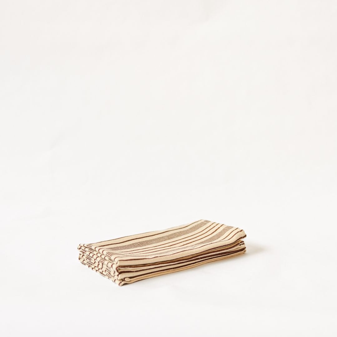 Handwoven Cotton Stripe Napkins - Set of 4