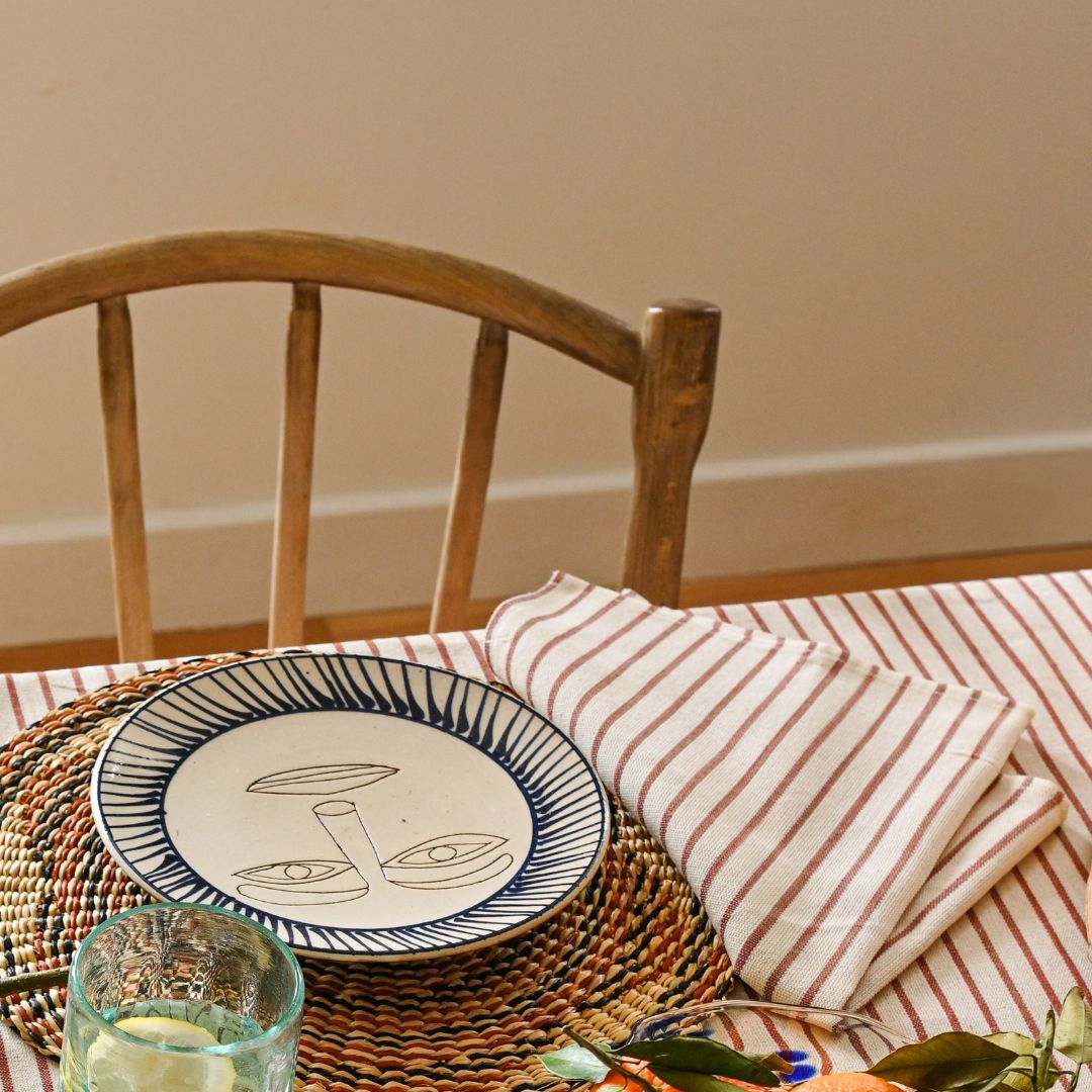 Handwoven Cotton Stripe Napkins - Set of 4