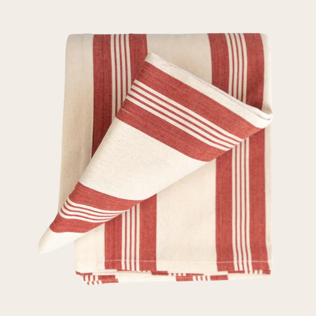Handwoven Cotton Square Stripe Tablecloth