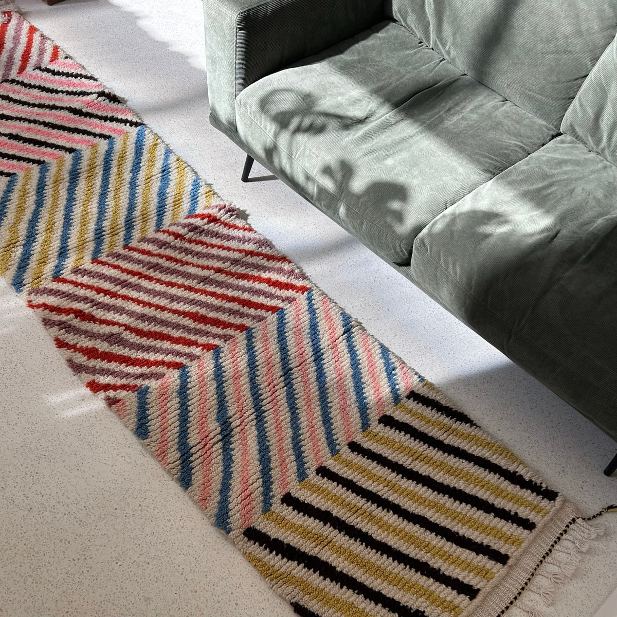 Multicoloured Long Berber Rug