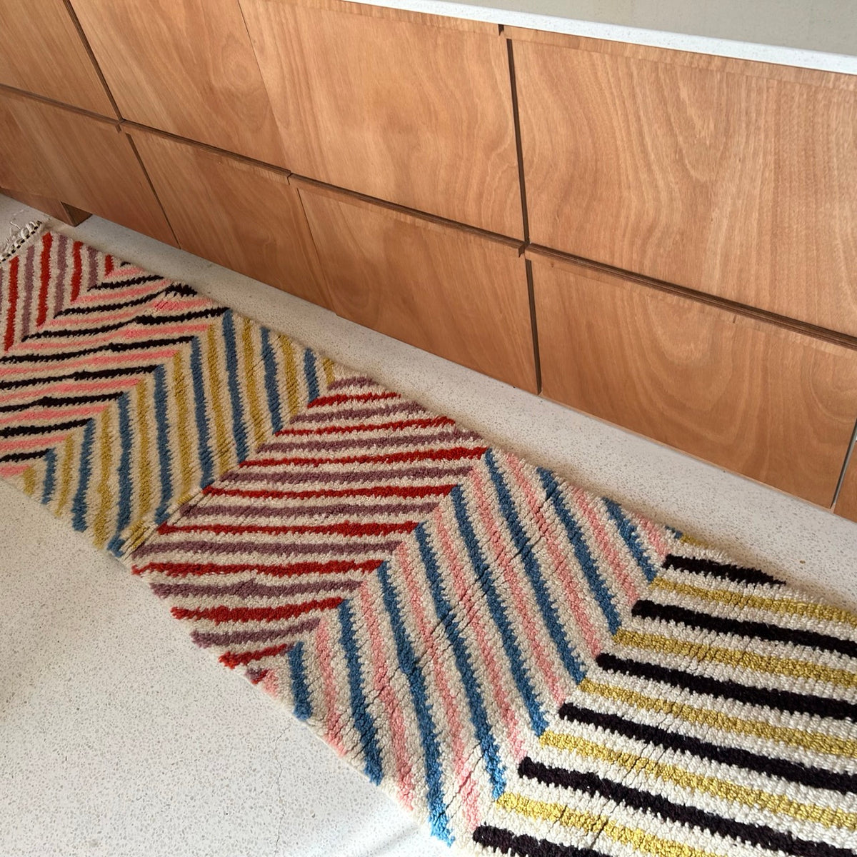 Multicoloured Long Berber Rug