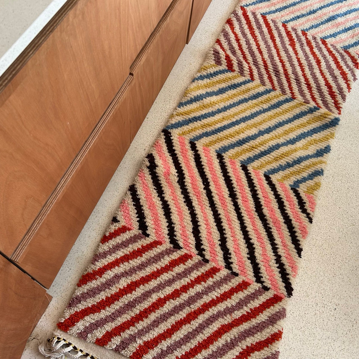 Multicoloured Long Berber Rug